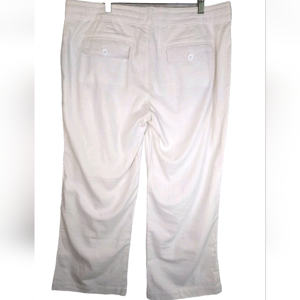 High waisted Wide Leg Linen Blend Pants - Picture 8 of 8